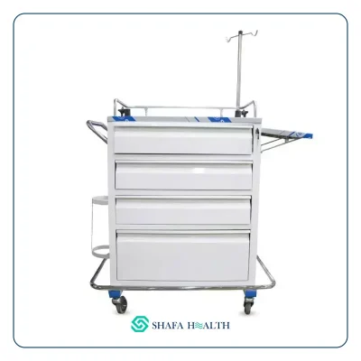 ترالی اورژانس 4 کشو استیل شفا